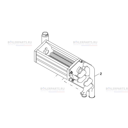 Теплообменник GB112-43 кВт для котлов Bosch, Buderus, Junkers 073032
