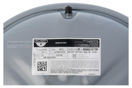 Бак расширительный круглый 8 л резьба 1/4 BAXI WESTEN 5663880