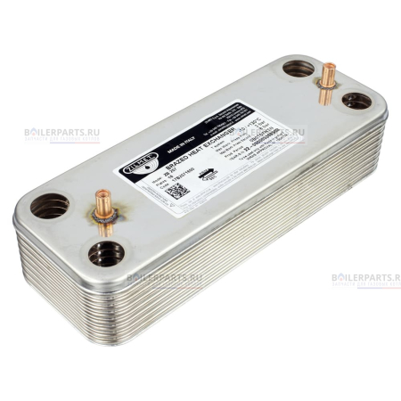 Теплообменник вторичный 207 мм 16 пластин BAXI ZILMET 5686690