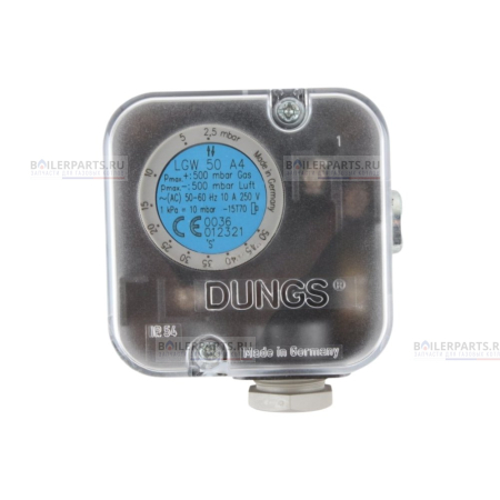 Реле давления воздуха LGW 50 A4 M DUNGS 2.5-50 mBar ELCO 65312229
