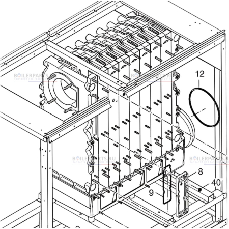 Теплообменник 6-секционного котла GB402 для котлов Bosch, Buderus 87185721450
