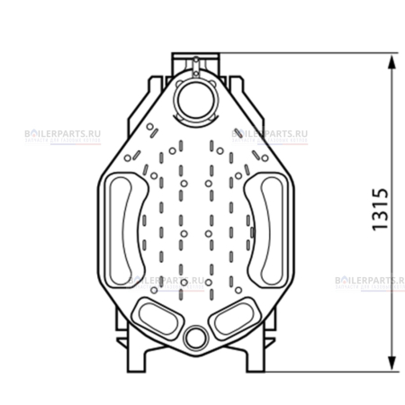 Секция котла GE515 задняя BUDERUS 87185721900