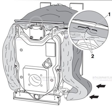 Теплоизоляция 7 секций для котлов Bosch/Buderus/Junkers 8718585012