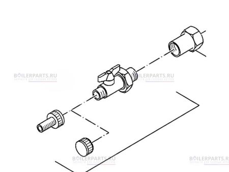 Клапан G3/4xG3/4 комплект для котлов Bosch/Buderus/Junkers 8718585246