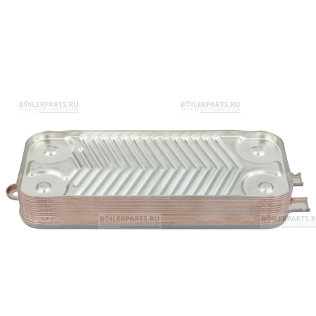 Теплообменник вторичный 190 мм 14 пластин BOSCH ZILMET 87186446231