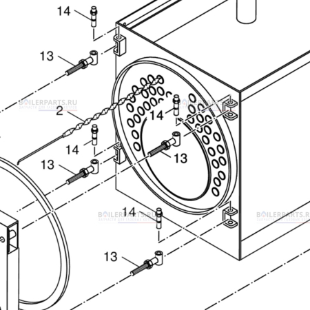 Турбулизатор SK745/SK755 600-730 кВт для котлов Bosch/Buderus 87381196330 [201]