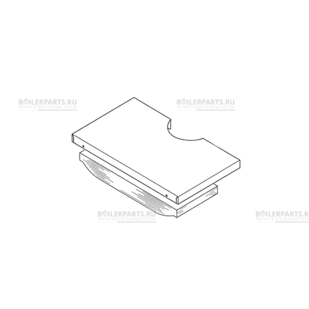 Панель верхняя задняя 6 секций для котлов Bosch/Buderus/Junkers 8738127478