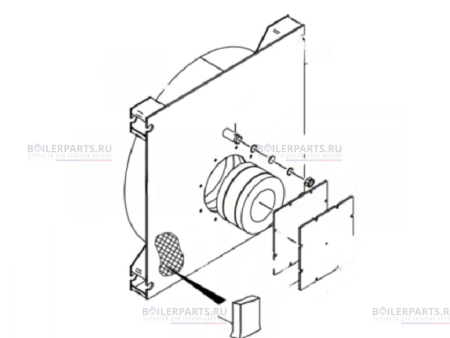 Дверца в сборе с уплотнительным шнуром для котлов Bosch/Buderus/Junkers 87381231640