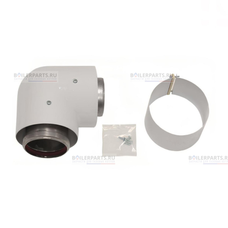 Колено 90°, 80/125, стальной соединительный хомут в комплекте, для котлов Protherm 0020257023