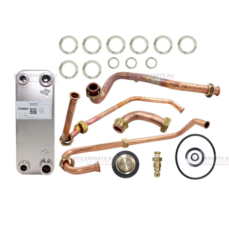 Теплообменник вторичный 207 мм 14 пластин VAILLANT ZILMET 064938