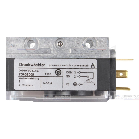 Реле давления газа/воздуха DG 40/VC3..SZ KROMSCHRODER 5-40 mBar ELCO 13010960