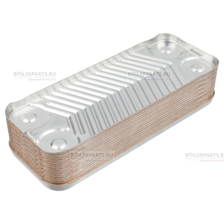 Теплообменник вторичный 190 мм 16 пластин BAXI 17B1901630 ZILMET