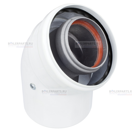 Колено соединительное дымохода FONDITAL 60/100 OCURVCON01