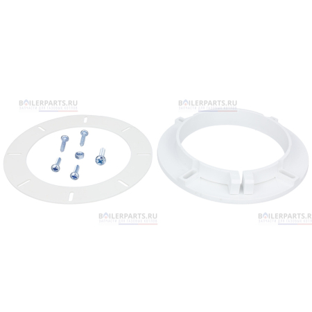 Фланец 100 с прокладкой, винтами и гайкой RAL9016