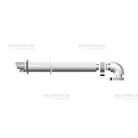 Горизонтальный проход через стену/крышу, 80/125, 1000 мм для котлов Protherm 0020199383