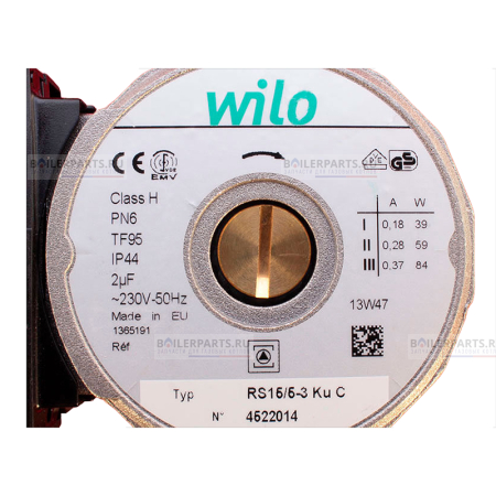 Насос  Wilo RS 15/5-3 Ku (открытое рабочее колесо)  для котлов Hermann, Ferroli 4530342