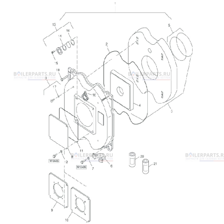 Теплоизоляция блока 7 секций для котлов Buderus 05614764