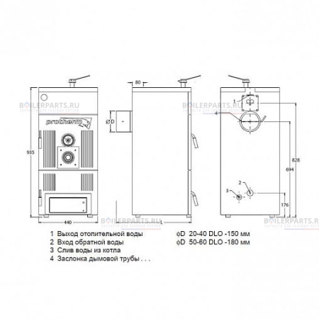 Твердотопливный котел Бобер DLO 20  PROTHERM  0010018860