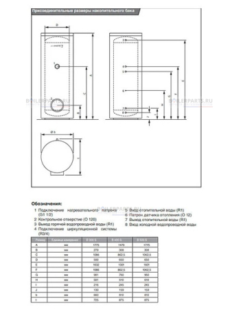 Бойлер косвенного нагрева FE 500 MR 500L PROTHERM  0010020652