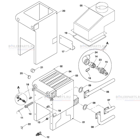 Изоляция теплообменника для котлов Protherm 0020049361
