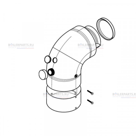 Отвод 90° с инспекционным окном  VAILLANT 60/100 0020188789