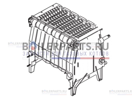 Котловой блок 5 секций в сборе для котлов Bosch/Buderus 67900358