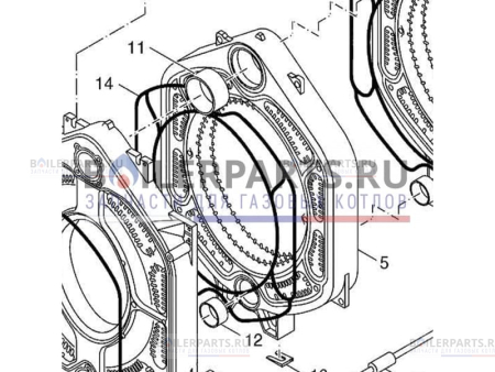 Секция котла GE615 (средняя) для котлов Bosch, Buderus 87185721860 [101]