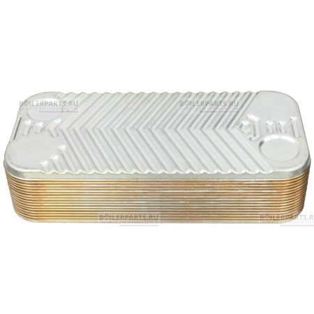 Теплообменник вторичный 190 мм 14 пластин IMMERGAS ZILMET 1.019649
