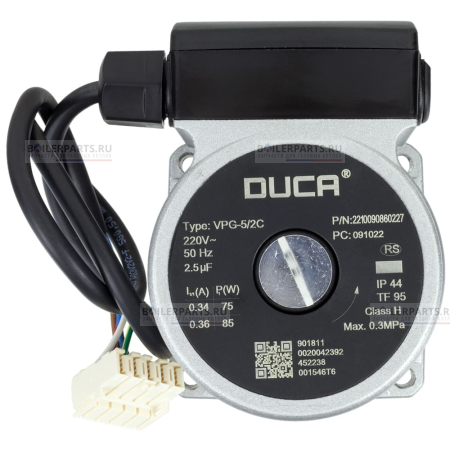 Голова насоса VPG-5/2C для котлов Vaillant (до 2015 года 3 пина) DUCA 178983