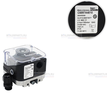 Реле давления газа/воздуха HONEYWELL 0.5-6.5 mBar C6097A4010