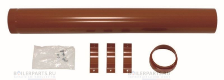 Удлинитель дымохода для вертикального прохода через крышу (красный) VAILLANT 60/100 303002