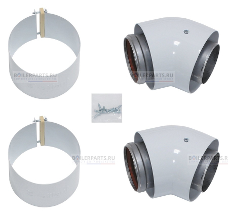 Отвод 45° VAILLANT 80/125 303611