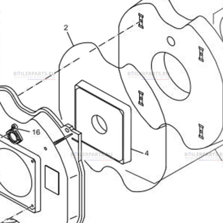 Изоляция двери для котлов Bosch, Buderus GE315 63004288