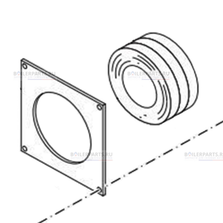 Изоляционное кольцо двери для котлов Bosch/Buderus S625/725 63009443