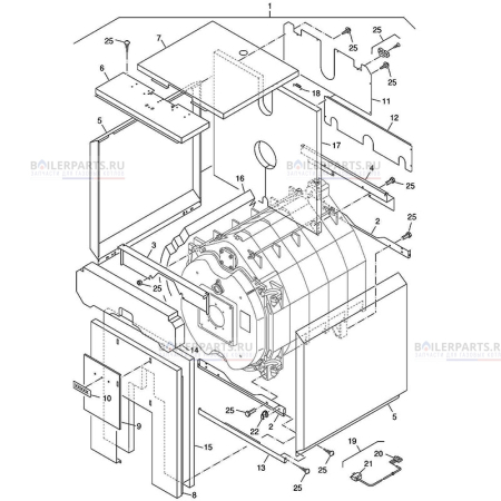 Панель задняя нижняя для котлов Bosch/Buderus 63014175