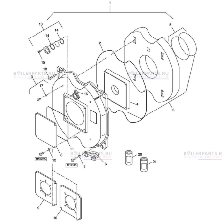 Дверь для котлов Bosch/Buderus 63015443