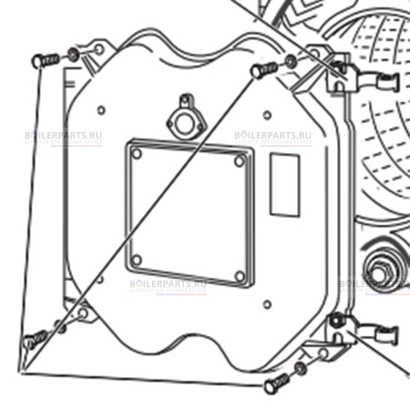 Дверь для котлов Bosch/Buderus 63015443
