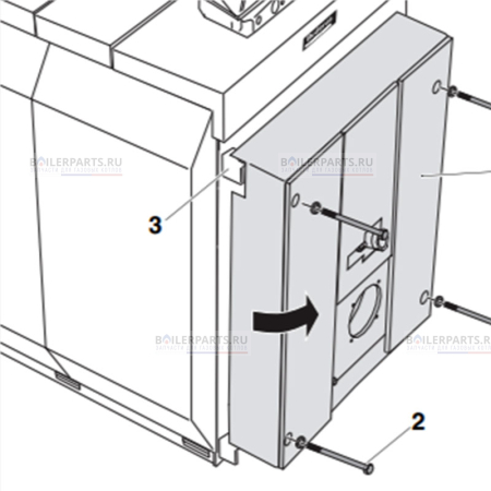 Термоизоляция дверцы под горелку BUDERUS BOSCH  63019258