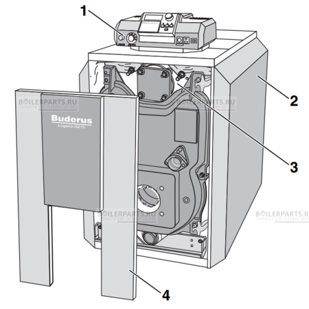 Облицовка котла 5 секций для котлов Bosch/Buderus 63035241