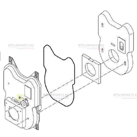 Теплоизоляция дверцы горелки для котлов Bosch/Buderus 63035674