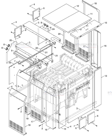 Теплоизоляция 10 секций для котлов Buderus GE434/Bosch 63240032