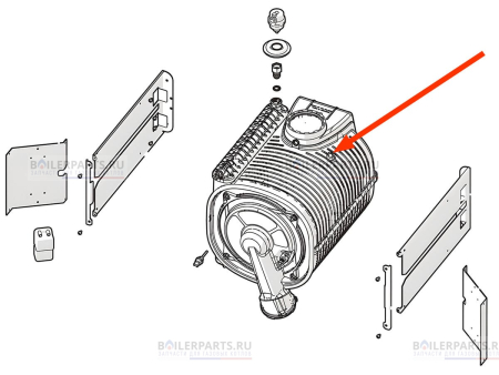 Датчик NTC дымовых газов с байонетом для котлов Fondital 6SONDNTC09