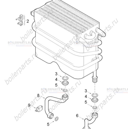Теплообменник для газовых колонок BOSCH 8705406329