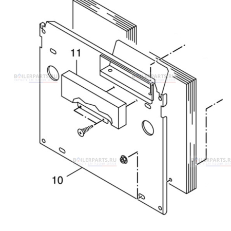Панель изоляции передняя 5 секций 556 мм для котлов Bosch/Buderus G234/Junkers 8718585263