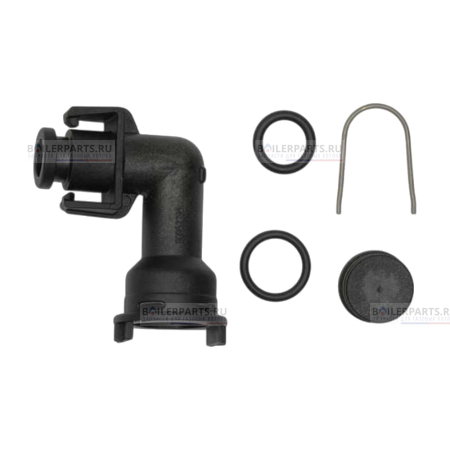 Подключение угловое трёхходового клапана GB172-30 Buderus 87186413290