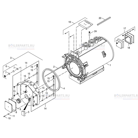Изоляция задней части для котлов Bosch/Buderus/Junkers 87381254930